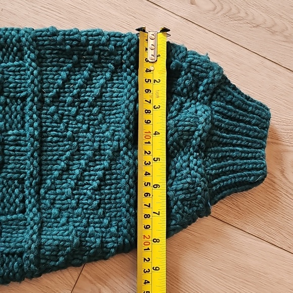 Wool Fishermancore Pattern Knit Chunky Wool Oversized Sweater "One Size" - Picture 14 of 14